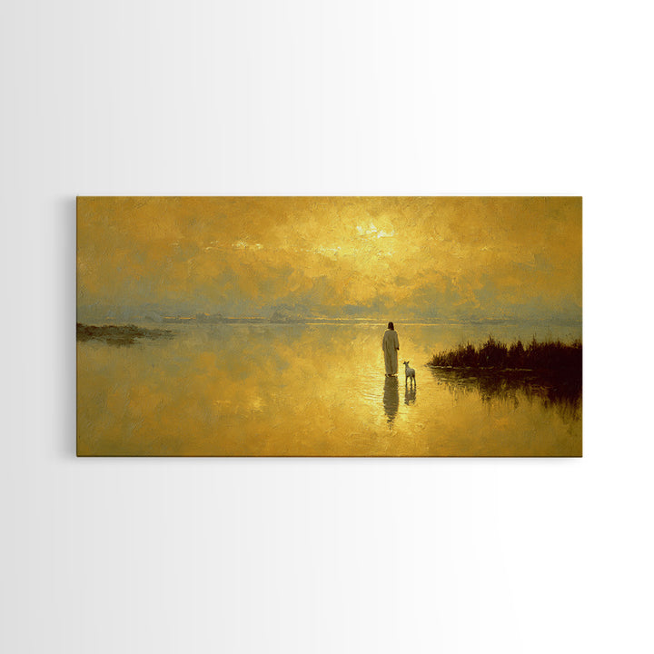 Light Of Grace | Framed Canvas Print | Christian Art | Jesus Painting | Christian Art Canvas | Christmas Wall Art | Christian Christmas Art