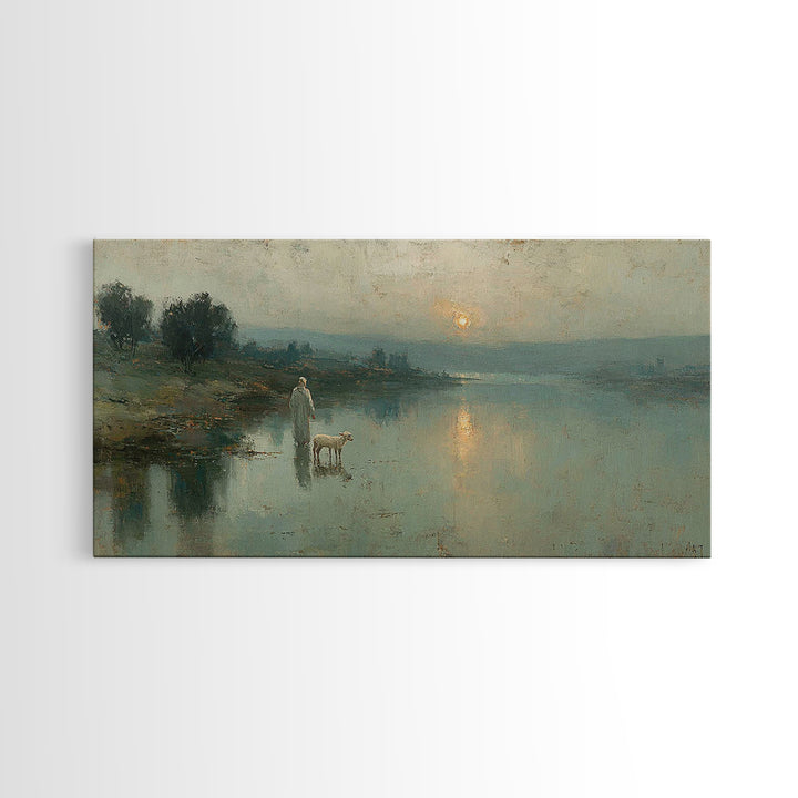 Heavenly Dawn Glory, Framed Canvas Print, Christian Wall Art, Jesus Art Print, Christian Art Canvas, Christmas Art Prints, Christian Christ