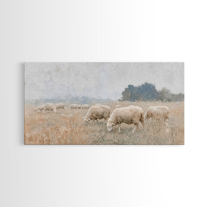Graceful Flock Morning – Framed Canvas Print – Christian Wall Art – Christian Art Canvas – Jesus Painting – Christian Christmas Art – Chris