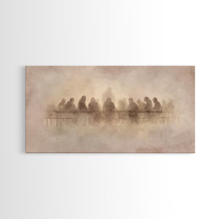 Divine Banquet – Framed Canvas Print – Christian Art Canvas – Christian Christmas Art – Jesus Painting – Christian Wall Art – Christian Gif