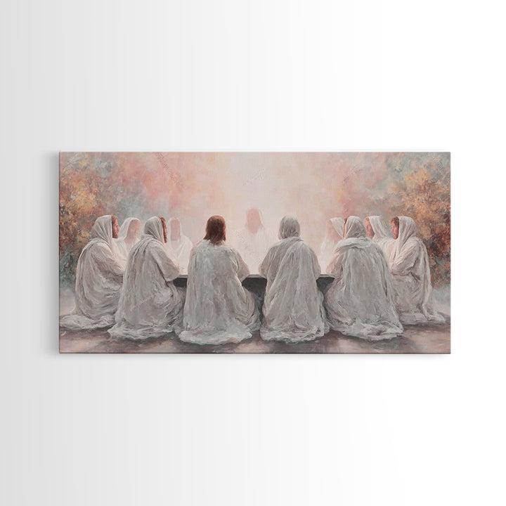Celestial Feast, Framed Canvas Print, Christian Art Print, Christian Wall Art, Jesus Painting, Christian Christmas Decor, Christian Gift