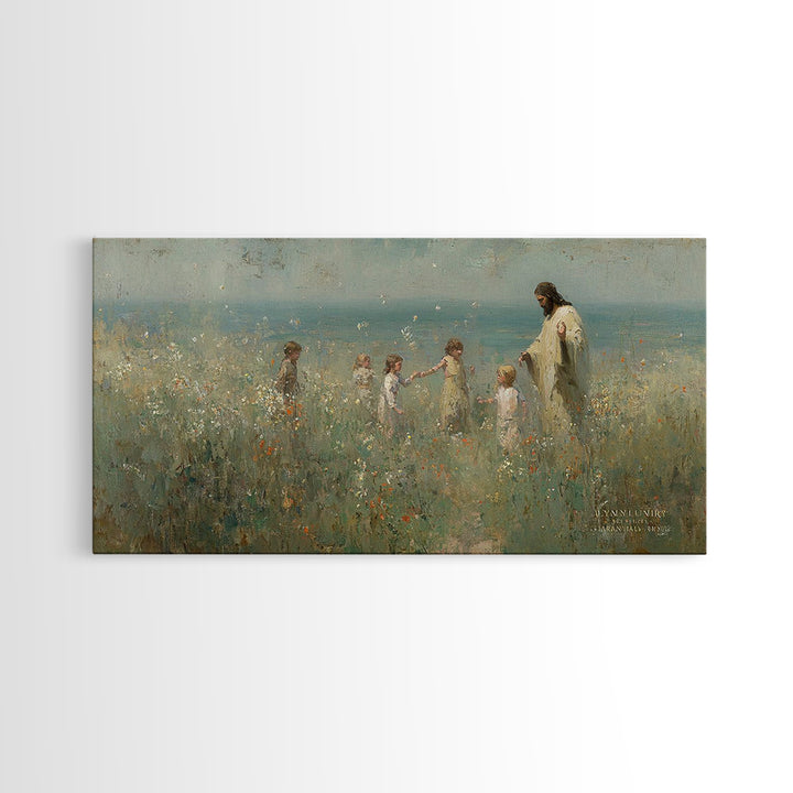 White Covenant | Framed Canvas Print | Christian Art Canvas | Christian Wall Art | Jesus Painting | Christian Christmas Art | Christian Dec