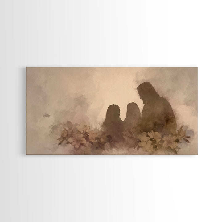 Garden Of Light | Framed Canvas Print | Christian Art Canvas | Jesus Painting | Christian Wall Art | Christian Art | Modern Christian Art
