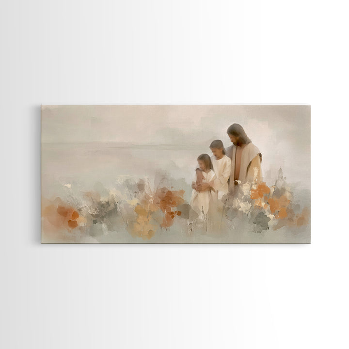 Quiet Morning Grace, Framed Canvas Print, Christian Art Canvas, Jesus Painting, Christian Wall Art, Subtle Christian Art, Christian Gift Id