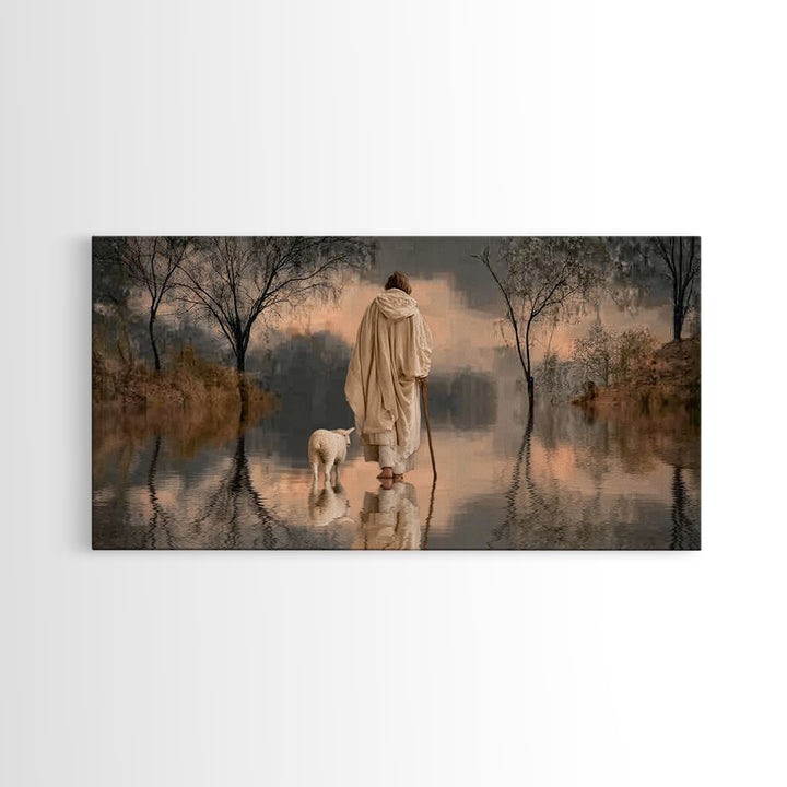 Path Of Grace - Framed Canvas Print - Jesus Painting - Christian Art Canvas - Christian Wall Art - Christian Christmas Art