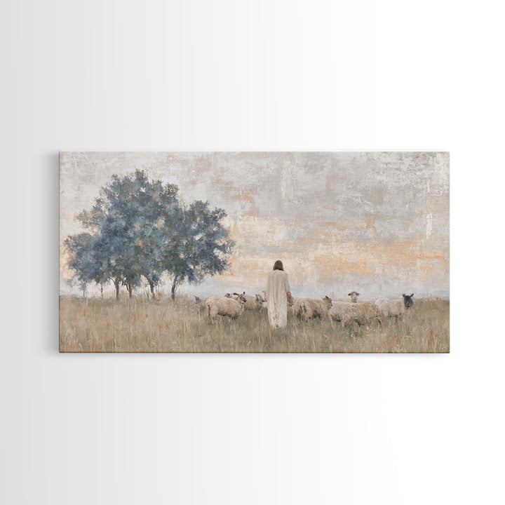 Fields Of Mercy, Framed Canvas Print, Christian Art Print, Christian Wall Art, Jesus Painting, Christian Art Canvas, Christian Christmas Ar