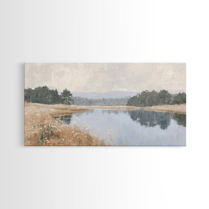Fields Of Peace - Framed Canvas Print - Christian Art Canvas - Subtle Christian Paintings - Christian Art Print - Christian Decor