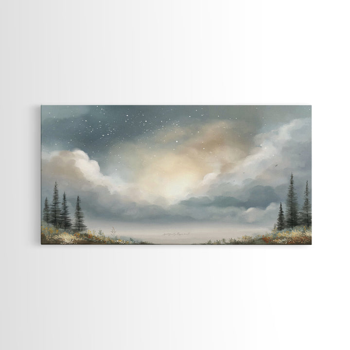 Heaven’s Horizon - Framed Canvas Print - Modern Christian Art - Christian Wall Art - Christian Art Print - Christian Gift