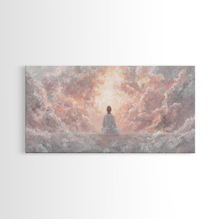 Heavenly Stillness – Framed Canvas Print – Christian Wall Art – Christian Art Canvas – Jesus Painting – Modern Christian Art – Christian De