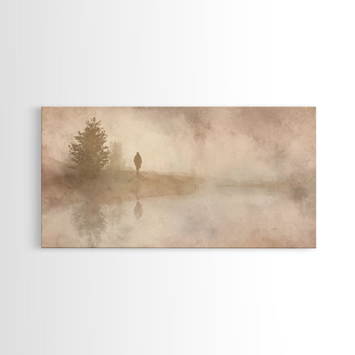 Desert Hush Reverence | Framed Canvas Print | Christian Wall Art | Subtle Christian Art | Christian Art Canvas | Jesus Painting | Christian