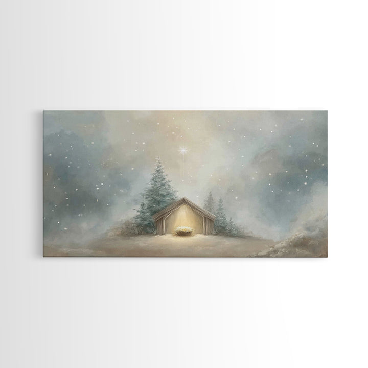 Star of Bethlehem – Framed Canvas Print – Christmas Art – Christian Wall Art – Christian Christmas Art – Christian Art Canvas – Christian D
