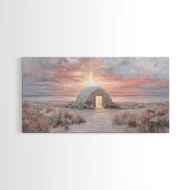Manger Light – Framed Canvas Print – Christian Christmas Art – Christmas Wall Art – Jesus Painting – Christian Art Canvas – Christian Decor