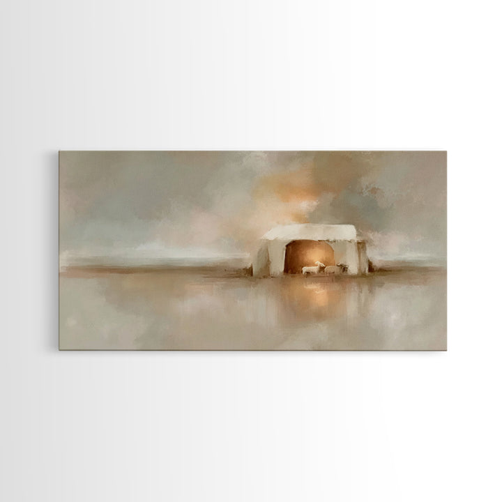 Dawn of Hope – Framed Canvas Print – Christian Wall Art – Christmas Art – Christian Art Canvas – Christian Christmas Art – Christian Decor