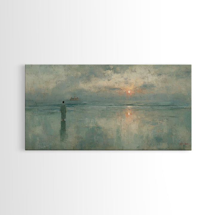 Solitary Grace Path – Framed Canvas Print – Christian Wall Art – Christian Art Canvas – Jesus Painting – Subtle Christian Art – Christian D