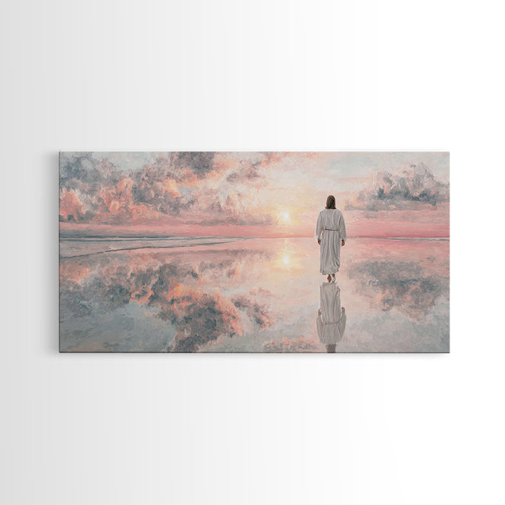 Heavenly Path – Framed Canvas Print – Christian Wall Art – Jesus Painting – Christian Art Canvas – Modern Christian Art – Christian Gift Id