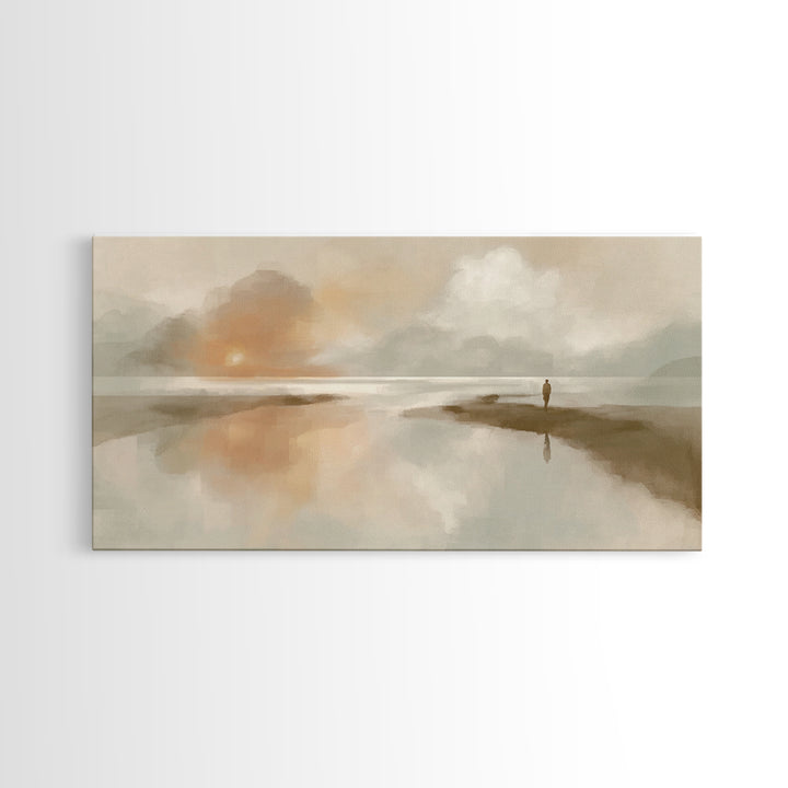 Sacred Stillness – Framed Canvas Print, Christian Wall Art, Christian Art Work, Modern Christian Art, Christian Painting, Unique Christian