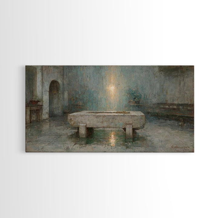 Desert Light – Framed Canvas Print | Christian Wall Art | Abstract Christian Art | Subtle Christian Paintings | Christian Art Canvas | Chri