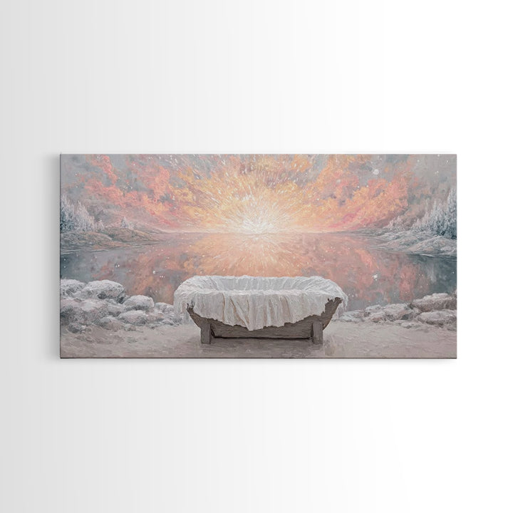 Rising Glory – Framed Canvas Print, Christian Art Work, Christian Wall Art, Modern Christian Art, Christian Decoration, Christian Art Canva