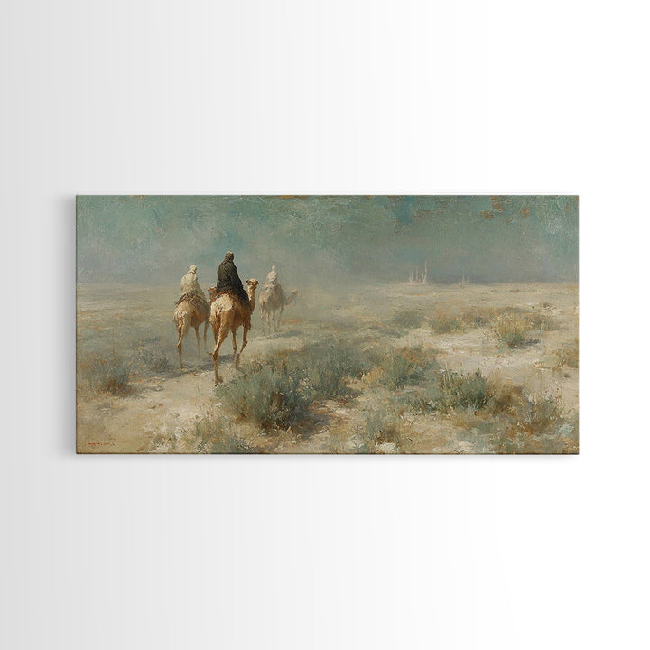 Journey Through Silence | Framed Canvas Print | Christian Art Canvas | Christian Wall Art | Vintage Christian Art | Christmas Art | Christi