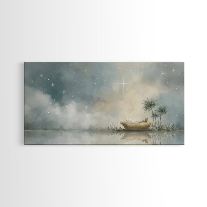 Starborn Peace – Framed Canvas Print – Christian Christmas Art – Christmas Art Framed – Jesus Christmas Art – Christian Decor – Christian C