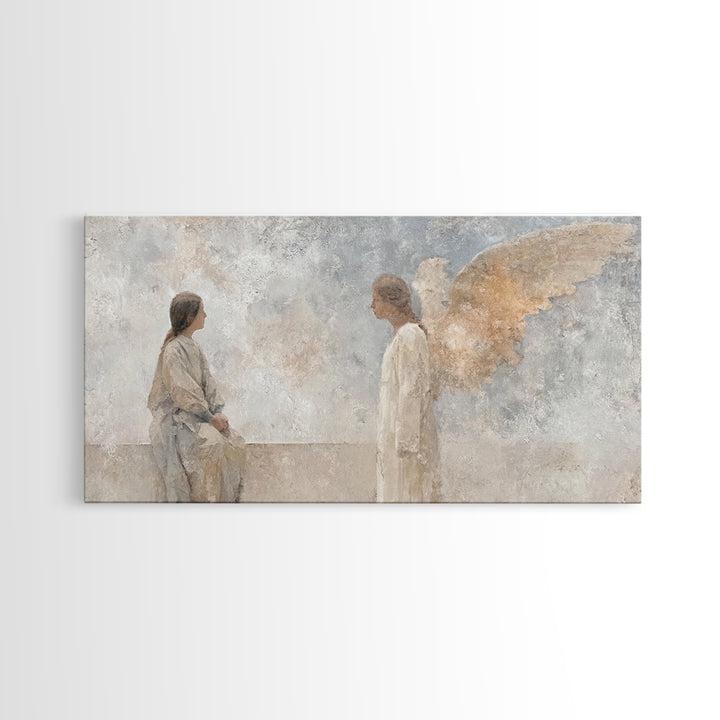 Dawn Of Grace – Framed Canvas Print – Christian Art Print – Minimalist Christian Art – Christian Wall Art – Christmas Art