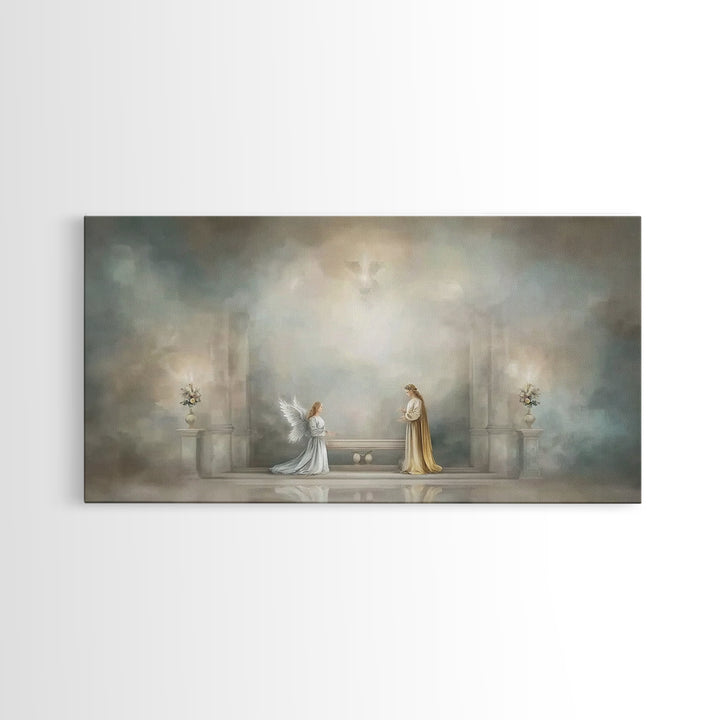 Heavenly Sanctuary | Framed Canvas Print | Christian Art Canvas | Christian Wall Art | Modern Christian Art | Jesus Painting | Christmas Ar
