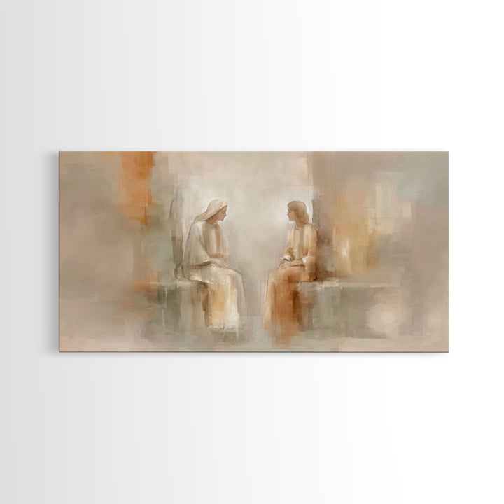 Quiet Revelation – Framed Canvas Print – Minimalist Christian Art – Christian Art Print – Subtle Christian Paintings – Christian Wall Art –