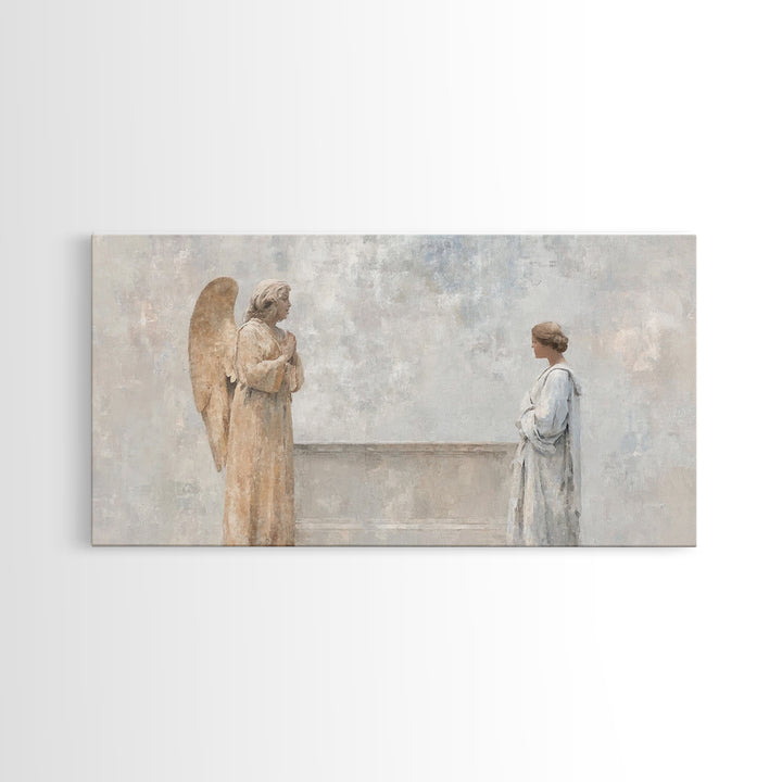Serene Messenger | Framed Canvas Print | Christian Art Works | Christian Wall Art | Abstract Christian Art | Christian Gift Ideas | Jesus P