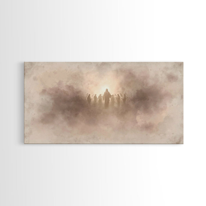 Eternal Light – Framed Canvas Print – Christian Art Painting – Christian Wall Art – Jesus Painting Canvas – Moody Christian Art – Christian