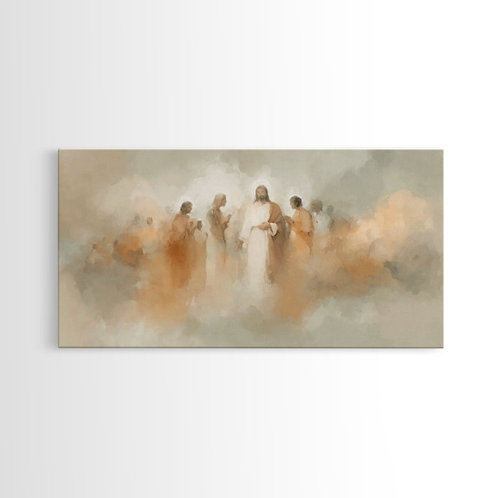 Ascension Cloud, Framed Canvas Print, Christian Paintings, Jesus Wall Art, Christian Art Canvas, Large Christian Painting, Christian Home D