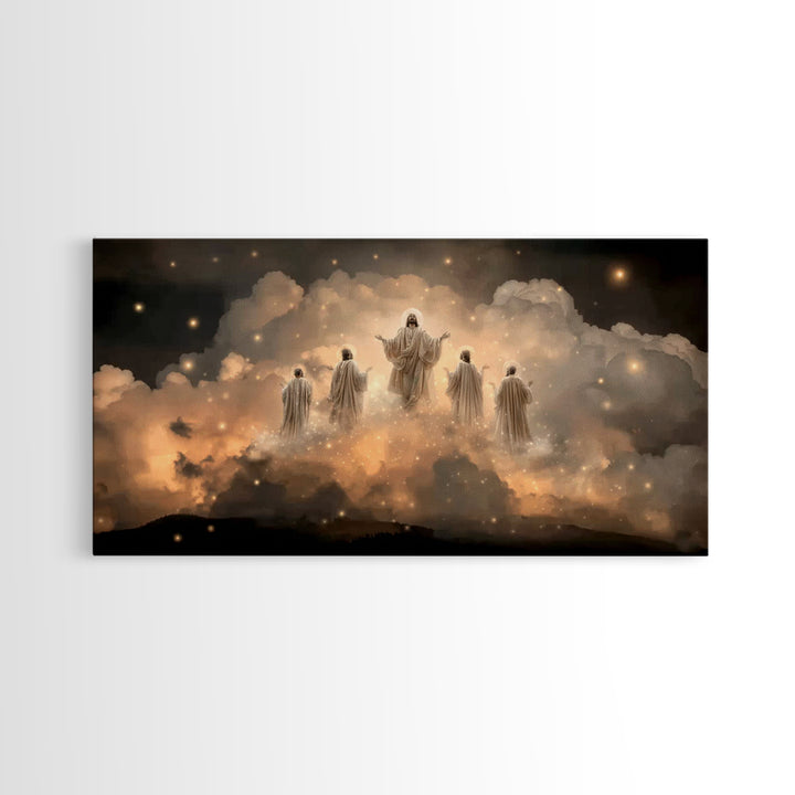 Heavenly Ascent – Framed Canvas Print – Christian Wall Art – Jesus Painting – Christian Art Canvas – Christian Christmas Art