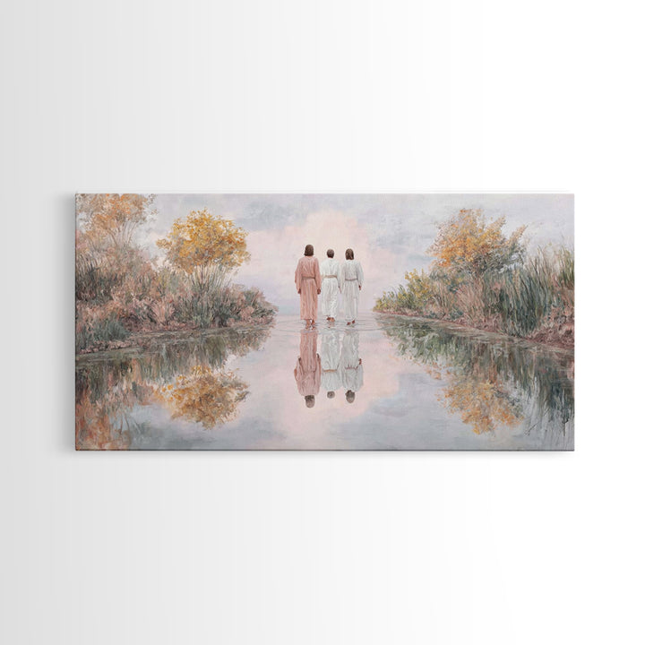 Walk Of Faith | Framed Canvas Print | Christian Art Canvas | Jesus Painting | Christian Gift Ideas | Christian Wall Art | Modern Christian