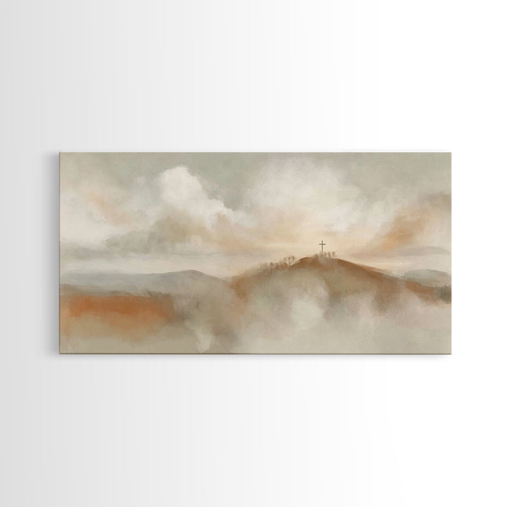 Morning Of Hope – Framed Canvas Print – Minimalist Christian Art – Christian Wall Art – Subtle Christian Art – Christian Decor – Christian