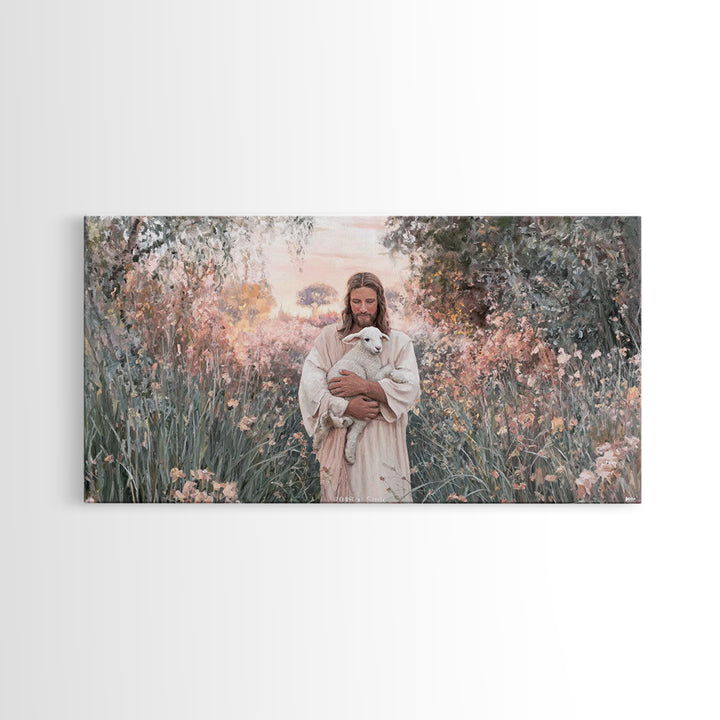Blossoms Of Grace - Framed Canvas Print - Christian Wall Art - Christian Art Canvas - Jesus Painting - Christian Christmas Art