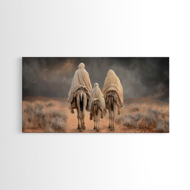 Holy Journey – Framed Canvas Print – Christian Wall Art – Jesus Painting – Christian Art Canvas – Christmas Art – Christian Decor – Christi