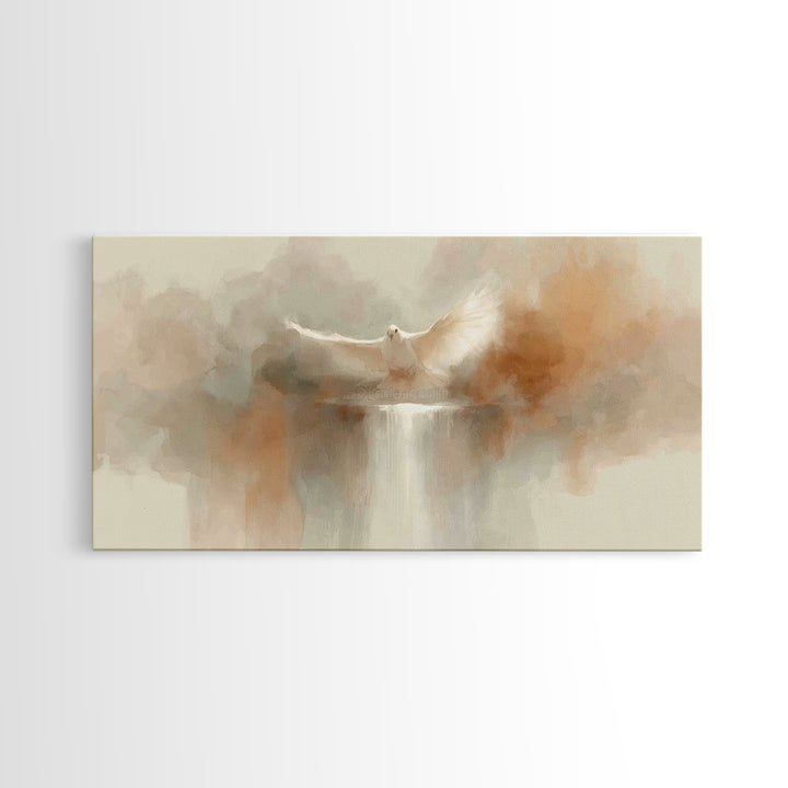 Wings Of Peace – Framed Canvas Print – Christian Wall Art – Christian Art Canvas – Christian Painting – Christmas Art – Christian Decor