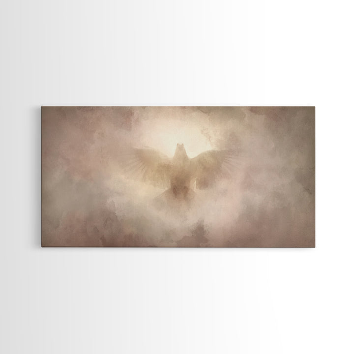 Spirit Of Dawn, Framed Canvas Print, Christian Wall Art, Christian Art Canvas, Christian Painting, Christmas Art, Christian Decor