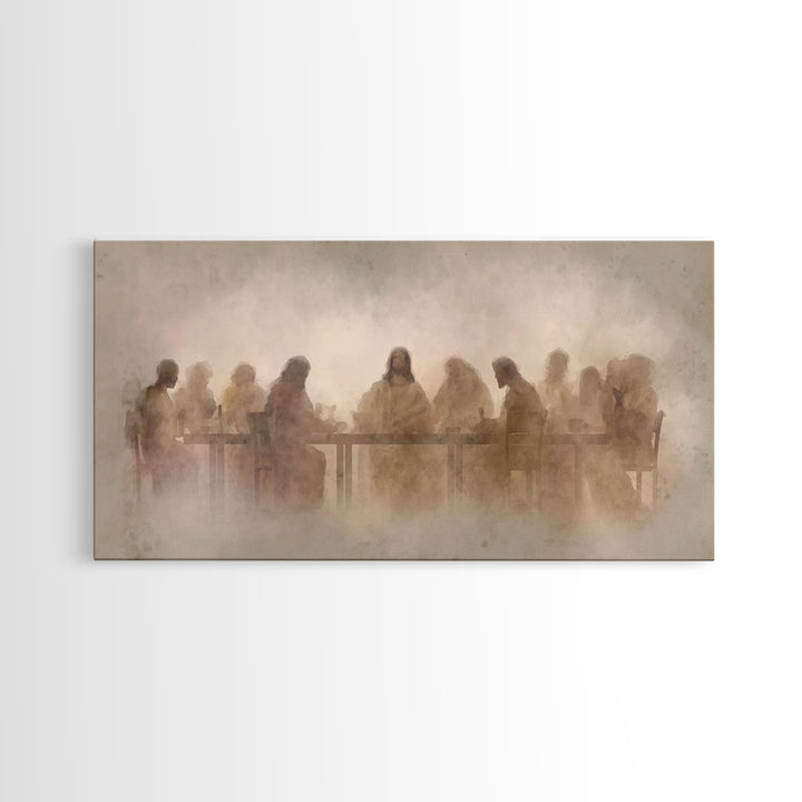 Eternal Communion – Framed Canvas Print – Christian Art Print – Christian Wall Art – Minimalist Christian Art – Subtle Christian Paintings