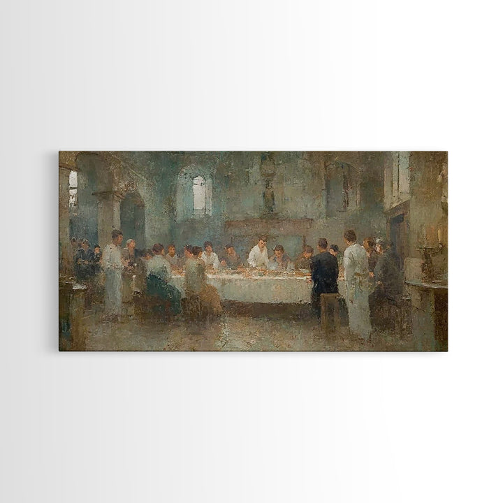 Sanctuary Feast Echo | Framed Canvas Print | Christian Wall Art | Jesus Canvas Art | Christian Art Print | Christmas Art | Christian Decor
