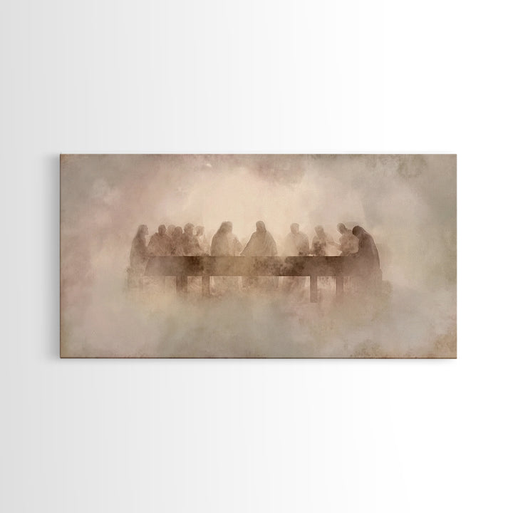 Eternal Feast Glow | Framed Canvas Print | Christian Wall Art | Jesus Painting | Christian Art Canvas | Christmas Art | Christian Decor