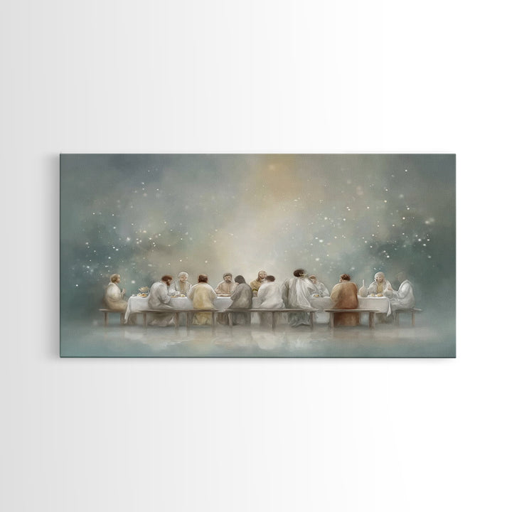 Blessed Table Dawn | Framed Canvas Print | Christian Wall Art | Jesus Painting Canvas | Christian Art Print | Christmas Art | Christian Dec