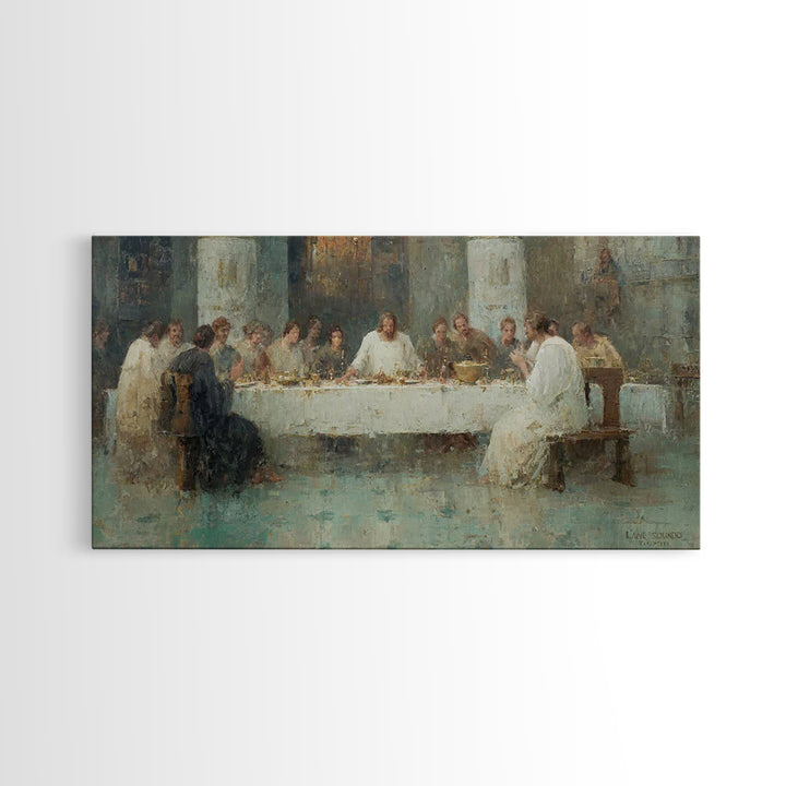Sacred Gathering | Framed Canvas Print | Christian Wall Art | Jesus Painting | Christian Art Canvas | Large Christian Painting | Christian