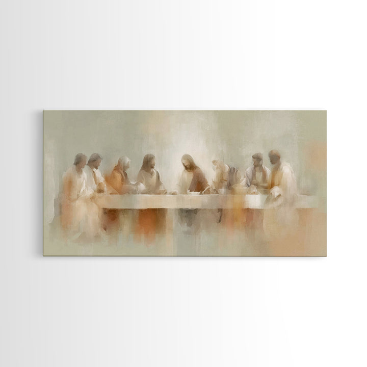 Radiant Supper Light | Framed Canvas Print | Christian Wall Art | Christian Art Canvas | Jesus Painting | Modern Christian Art | Christian
