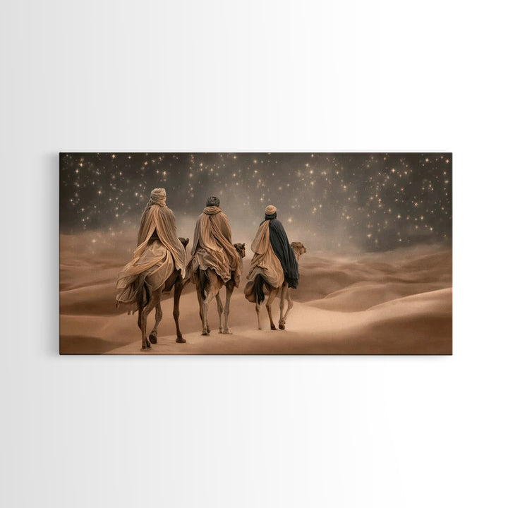 Three Kings Path – Framed Canvas Print – Christmas Wall Art – Christian Art Canvas – Jesus Christmas Art – Christian Painting – Christmas A