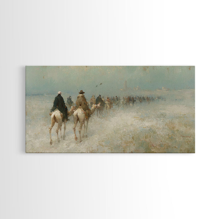 Wilderness Caravan Hope – Framed Canvas Print – Christian Christmas Art – Christian Art Canvas – Christmas Wall Art – Christian Painting –