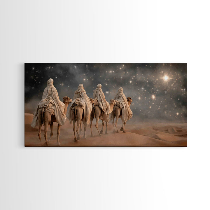 Holy Star Rising, Framed Canvas Print, Christian Wall Art, Christmas Canvas Wall Art, Christian Art Canvas, Moody Christmas Art, Jesus Chri