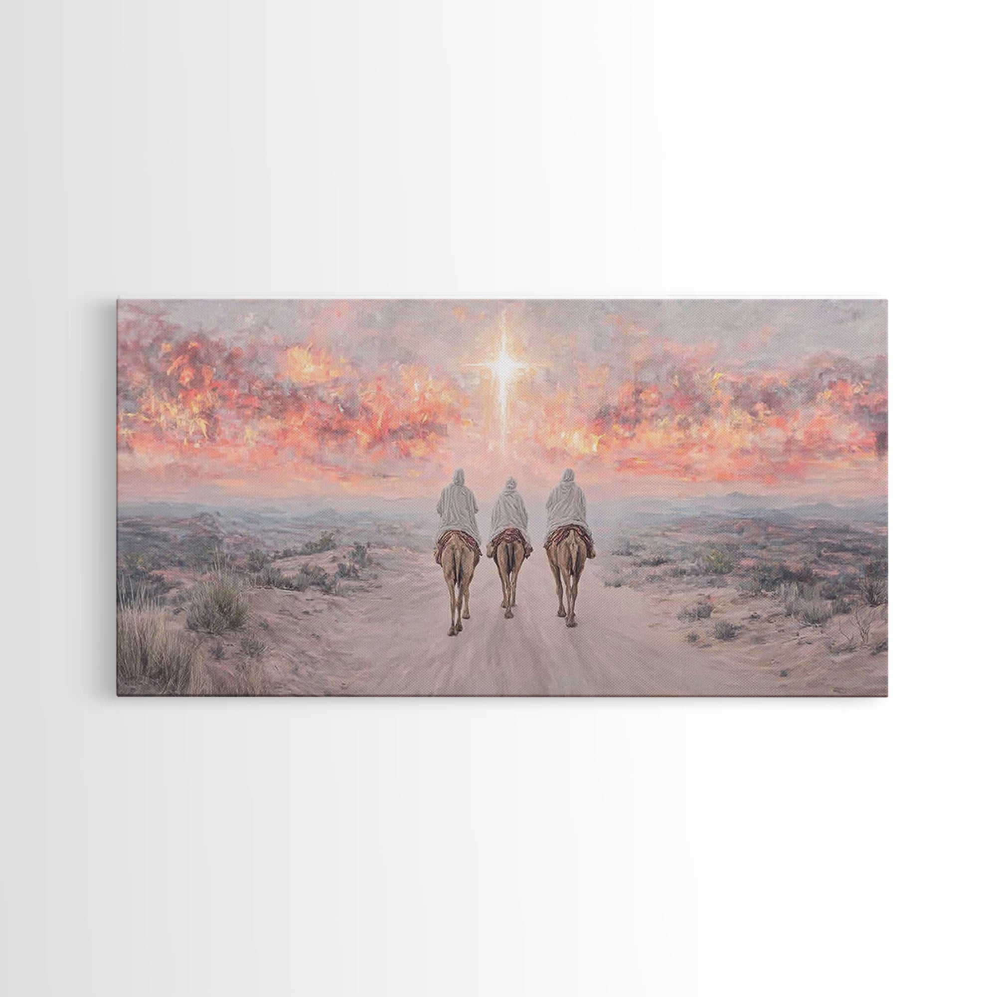 Pilgrims Of Hope | Framed Canvas Print | Christian Christmas Art | Chr ...