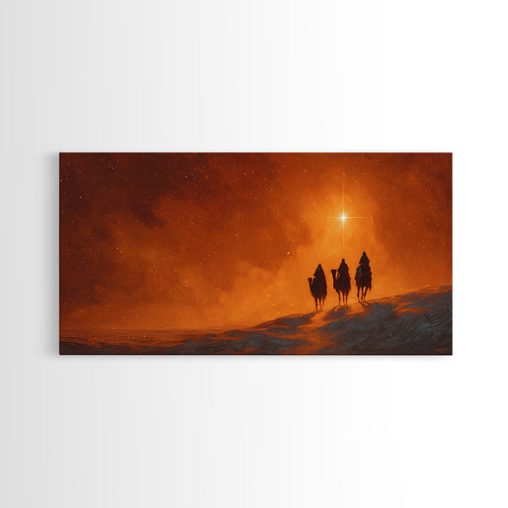 Faithful Journey – Framed Canvas Print – Christian Art Canvas – Christian Decoration – Christmas Wall Art – Christian Christmas Art – Jesus