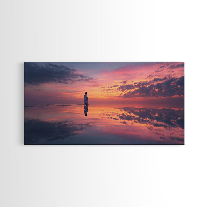 Radiant Horizon – Framed Canvas Print – Christian Art Canvas – Jesus Painting – Large Christian Art – Modern Christian Painting