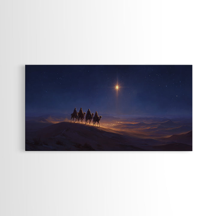 Guiding Star – Framed Canvas Print – Christian Wall Art – Christmas Art – Jesus Christmas Art – Christian Gift Ideas – Christmas Canvas Wal